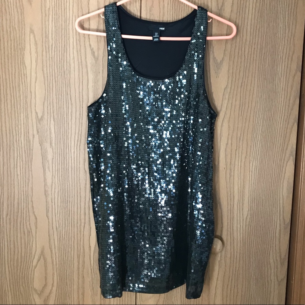 Sequin Mini Shift Dress